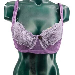 Adore Me Sexy Lavender Purple Lace Bra Women's size 40D 3625